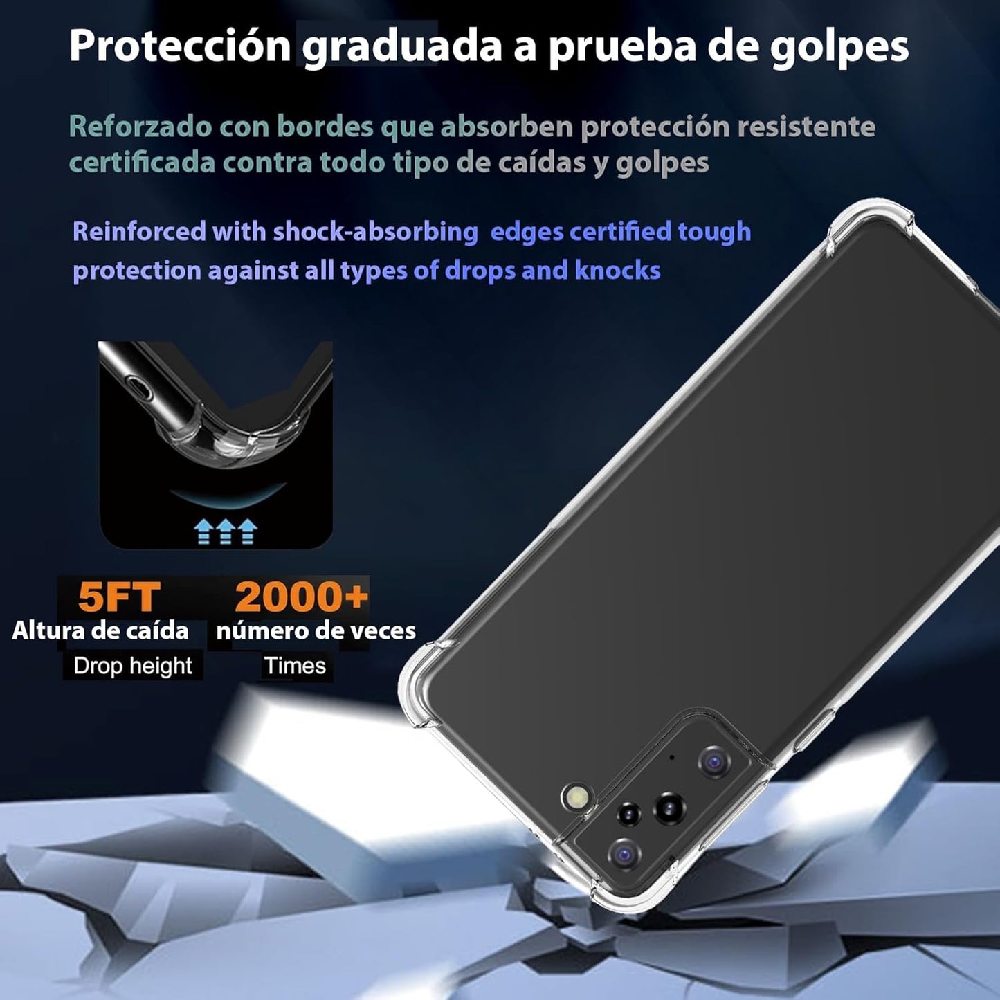 Samsung Galaxy S21 Plus Transparent Soft TPU Silicone Bumper Cover
