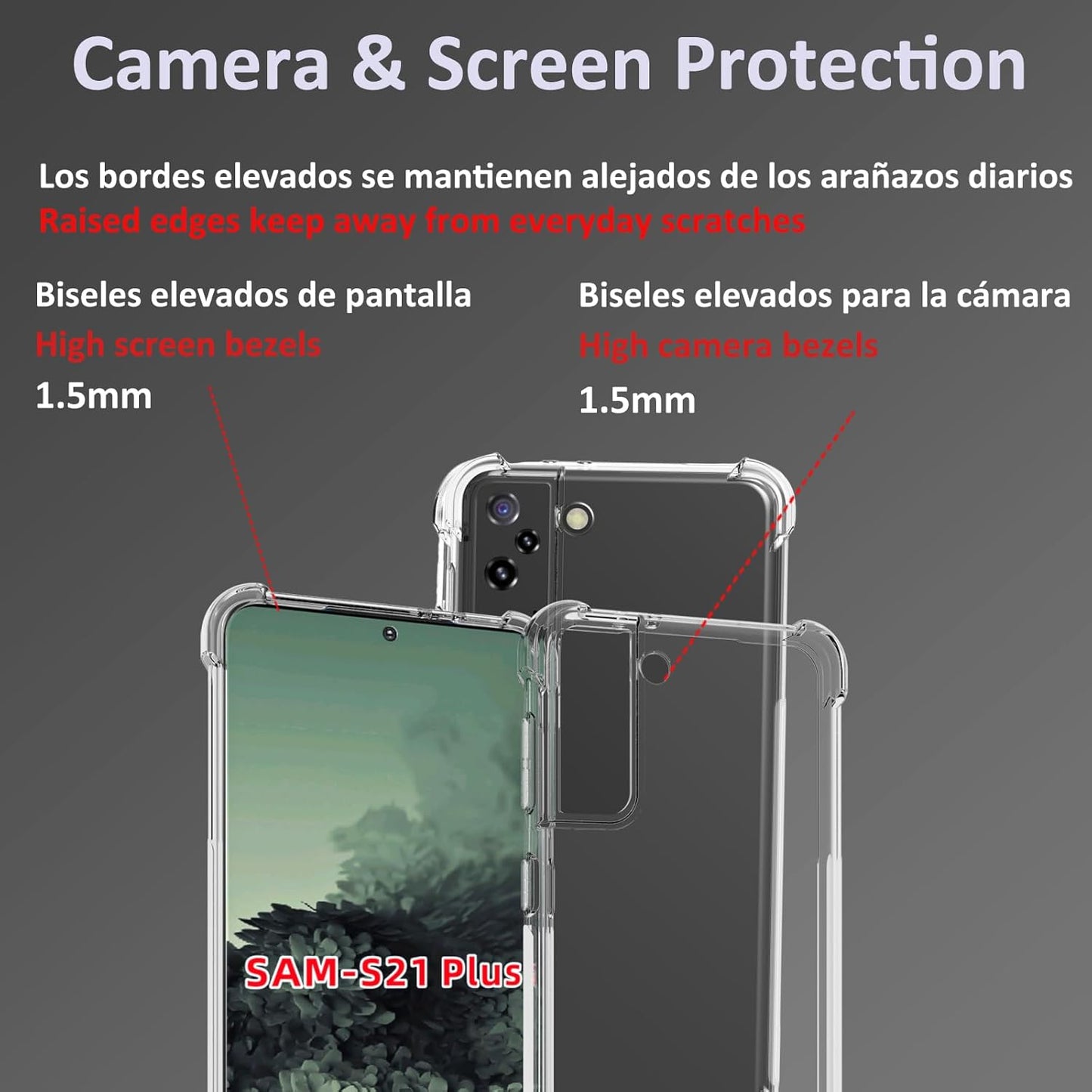 Samsung Galaxy S21 Plus Transparent Soft TPU Silicone Bumper Cover