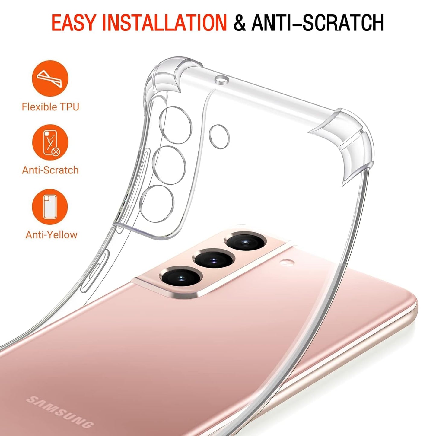 Samsung Galaxy S22 Transparent Soft TPU Silicone Bumper Cover