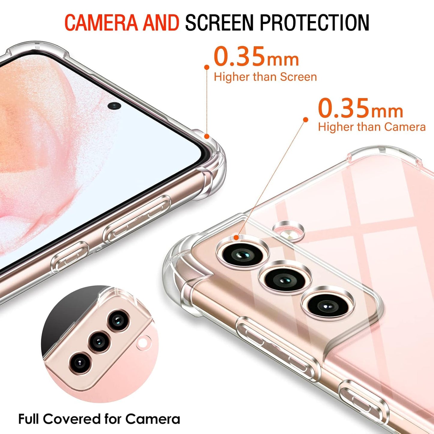 Samsung Galaxy S22 Transparent Soft TPU Silicone Bumper Cover