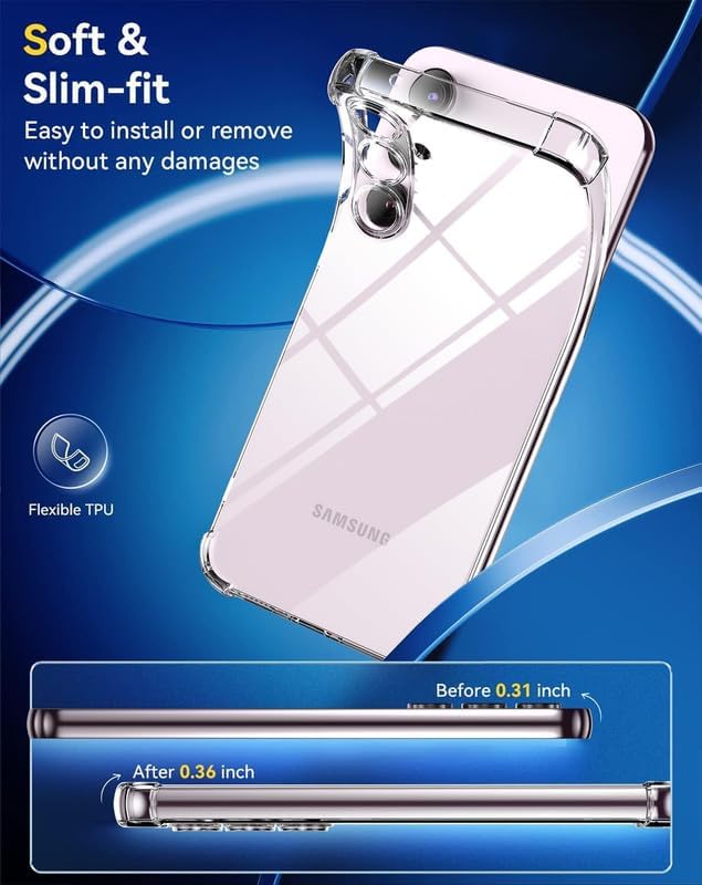 Samsung Galaxy S23 FE Transparent Soft TPU Silicone Bumper Cover