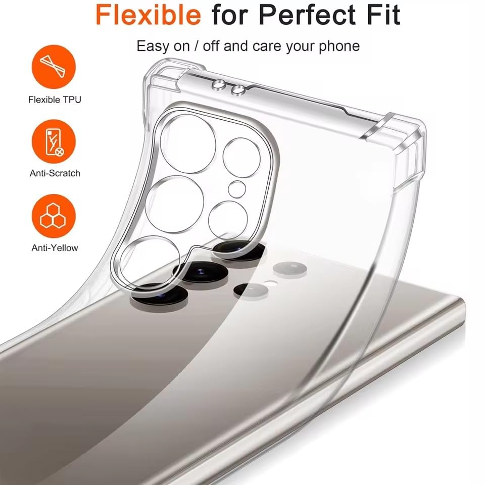Samsung Galaxy S25 Ultra Transparent Soft TPU Silicone Bumper Cover