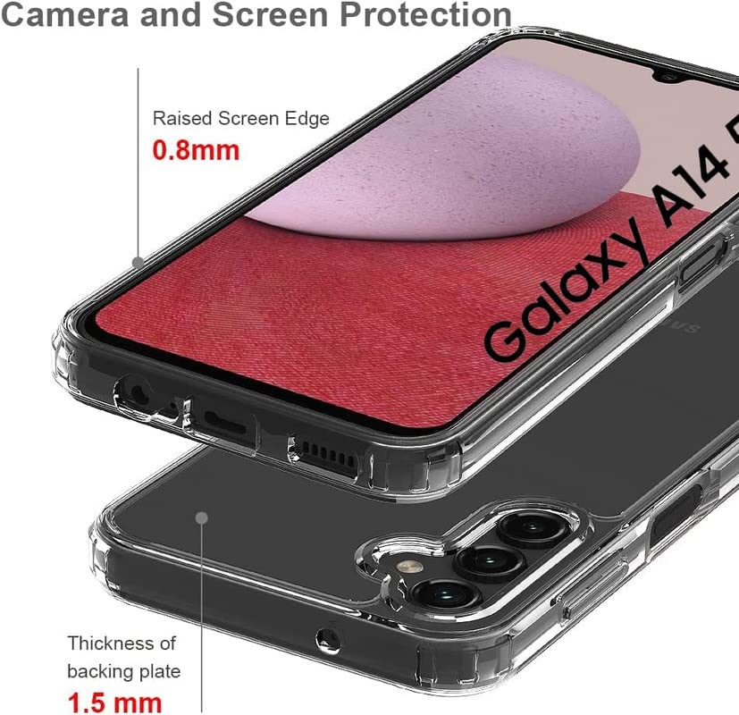 Samsung Galaxy A14 Transparent Soft TPU Silicone Bumper Cover