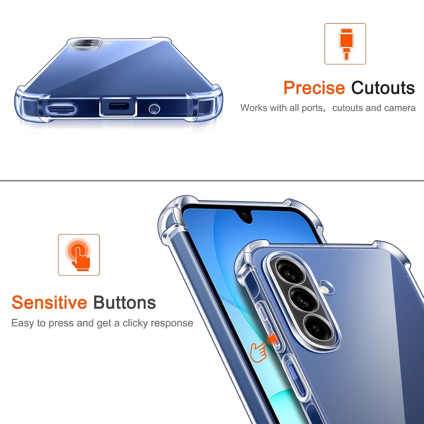 Samsung Galaxy A17 Transparent Soft TPU Silicone Bumper Cover