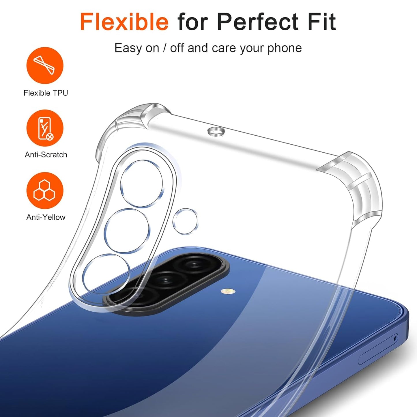 Samsung Galaxy A17 Transparent Soft TPU Silicone Bumper Cover