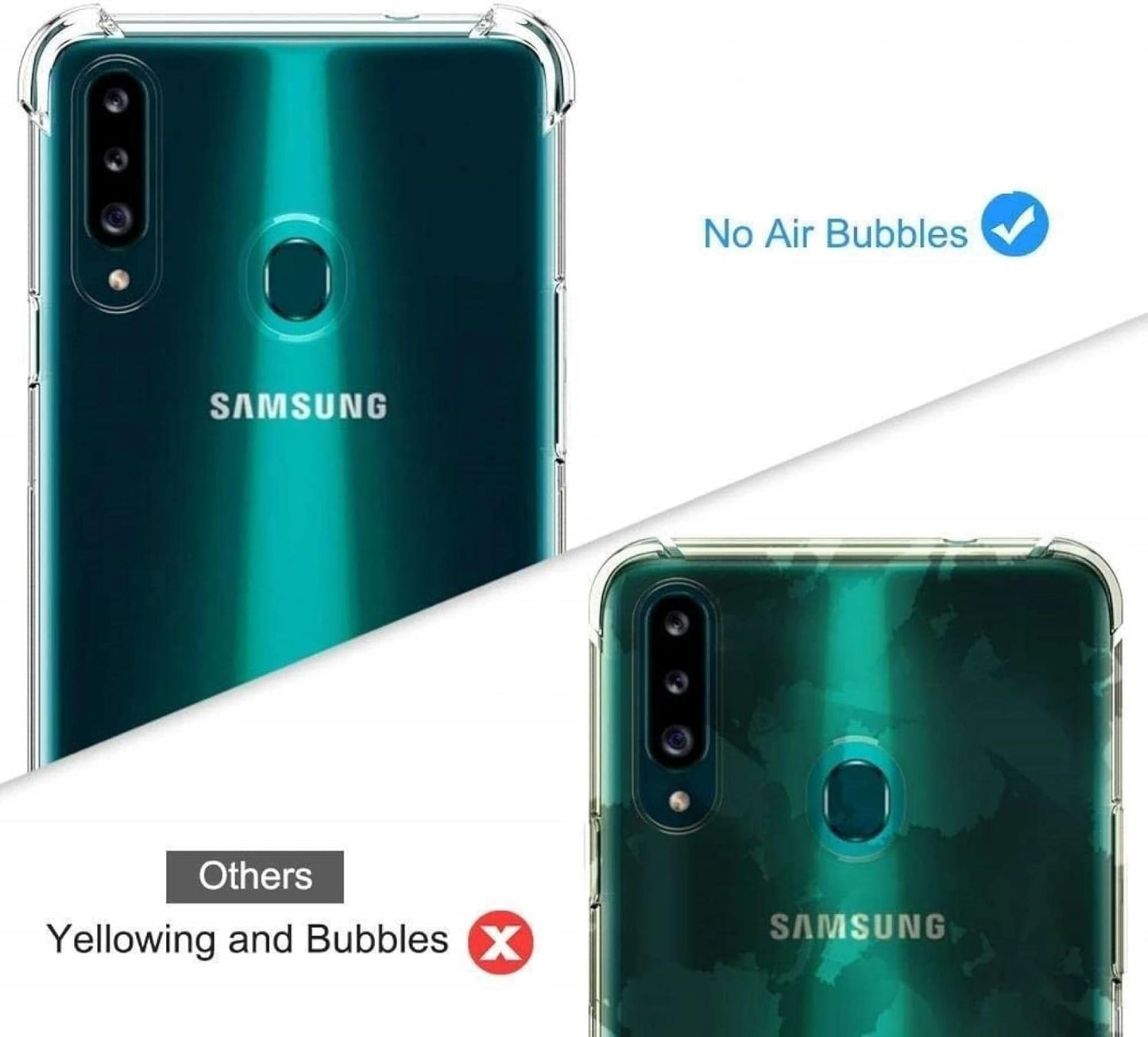 Samsung Galaxy A20s Transparent Soft TPU Silicone Bumper Cover
