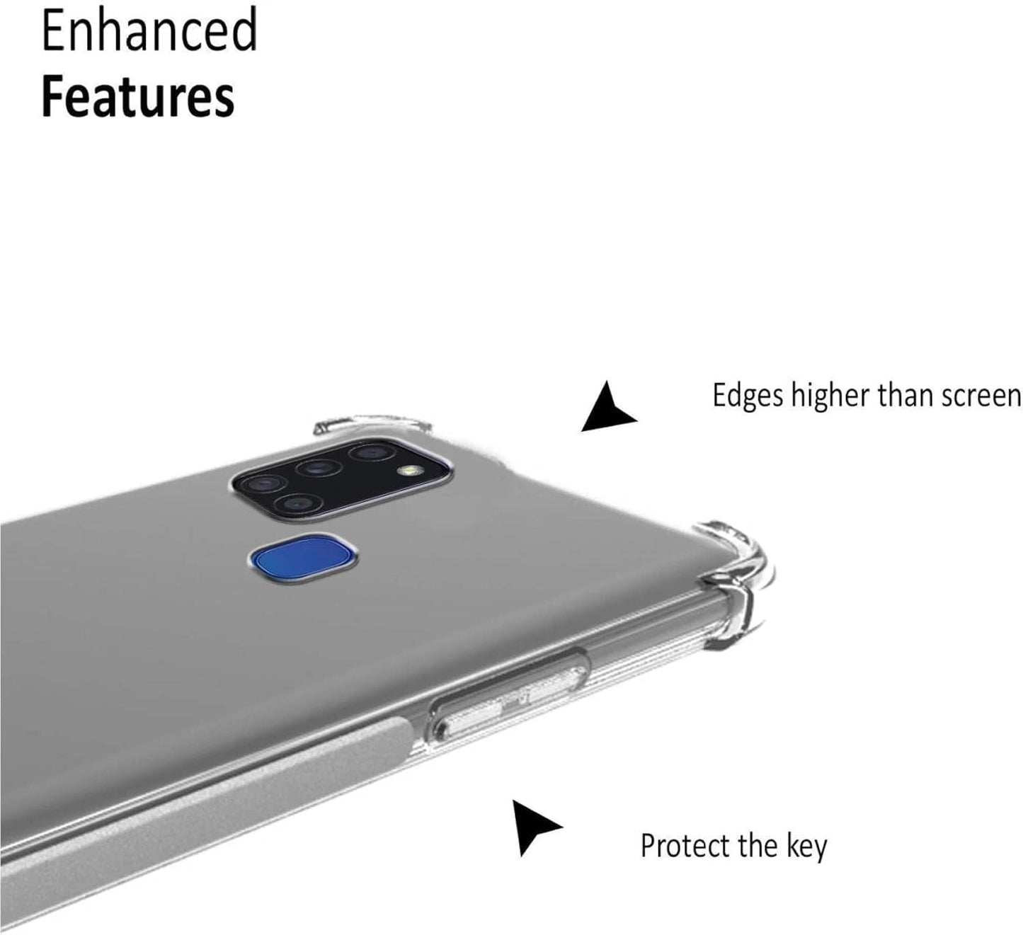 Samsung Galaxy A21s Transparent Soft TPU Silicone Bumper Cover