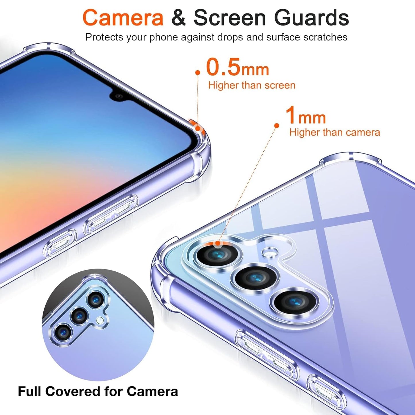 Samsung Galaxy A35 Transparent Soft TPU Silicone Bumper Cover