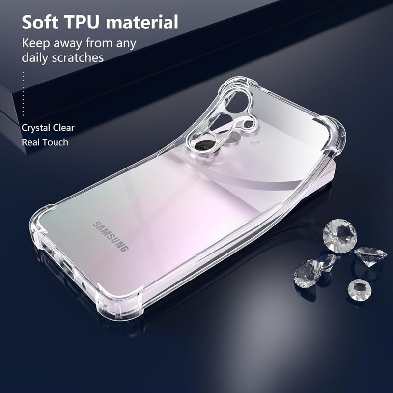 Samsung Galaxy A55 Transparent Soft TPU Silicone Bumper Cover