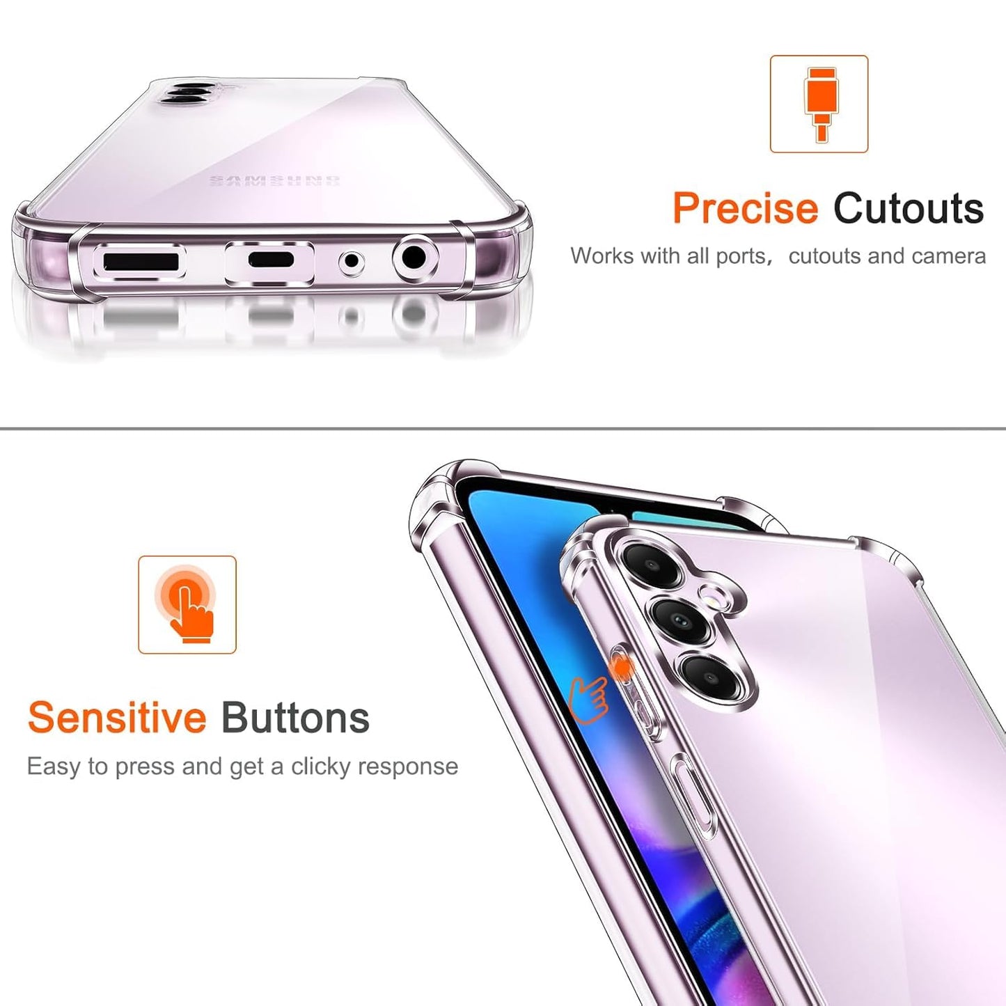 Samsung Galaxy A57 Transparent Soft TPU Silicone Bumper Cover