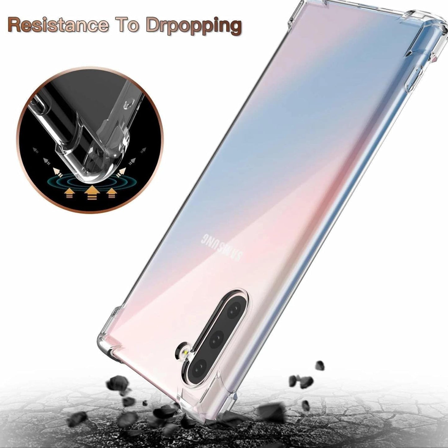 Samsung Galaxy Note 10 Transparent Soft TPU Silicone Bumper Cover