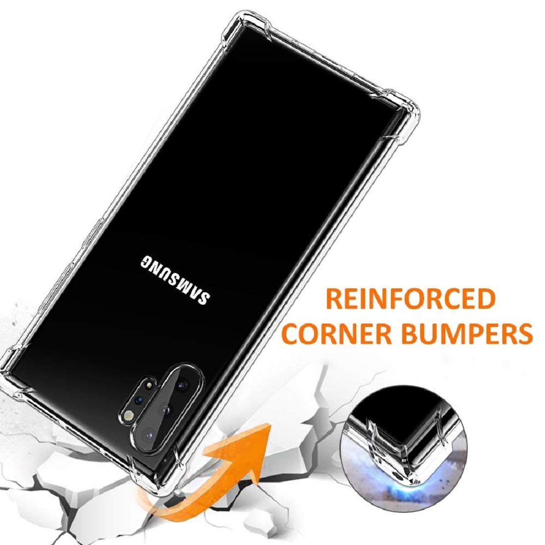Samsung Galaxy Note 10 Plus Transparent Soft TPU Silicone Bumper Cover