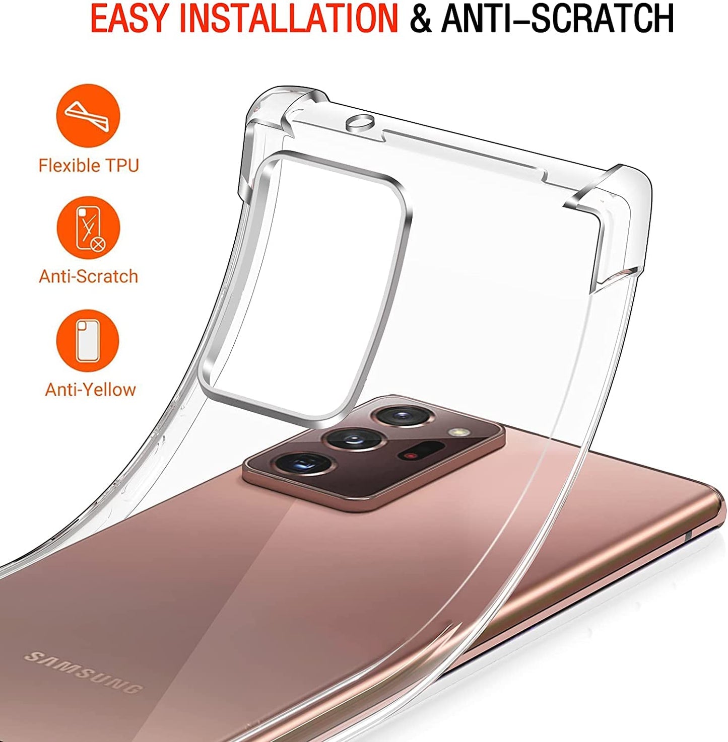 Samsung Galaxy Note 20 Ultra Transparent Soft TPU Silicone Bumper Cover