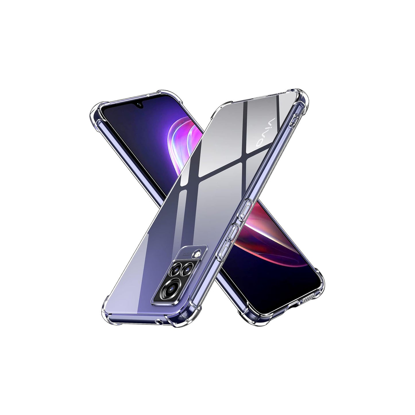 Vivo V21 Transparent Soft TPU Silicone Bumper Cover