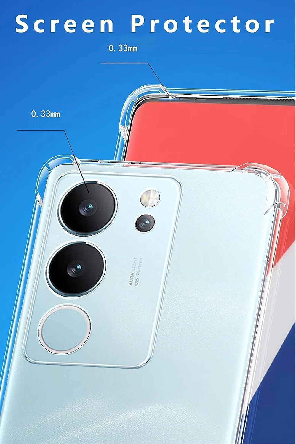 Vivo V29 Transparent Soft TPU Silicone Bumper Cover