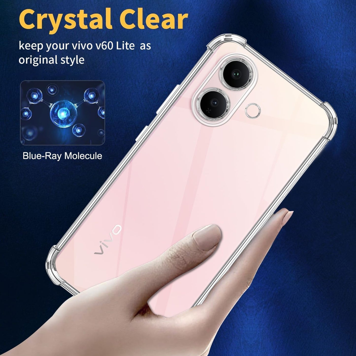 Vivo V60 Lite Transparent Soft TPU Silicone Bumper Cover