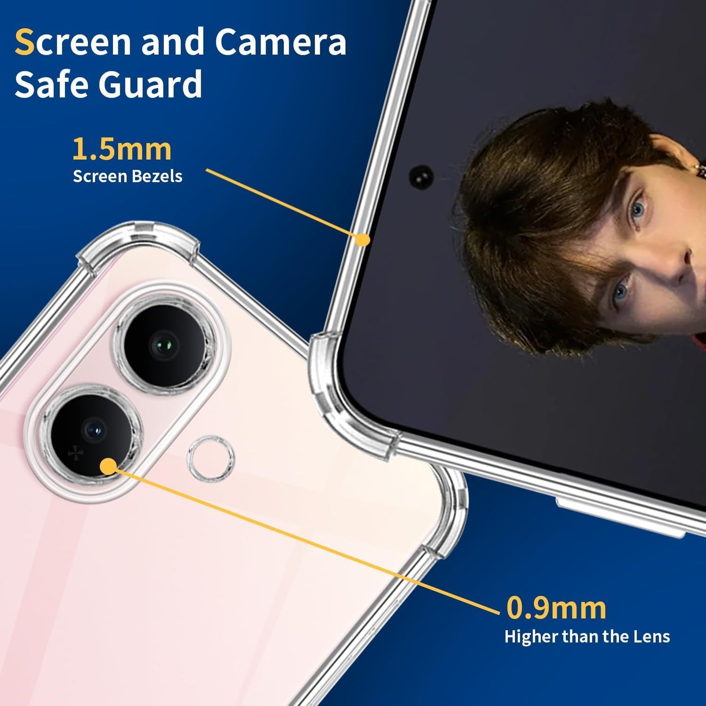 Vivo V60 Lite Transparent Soft TPU Silicone Bumper Cover