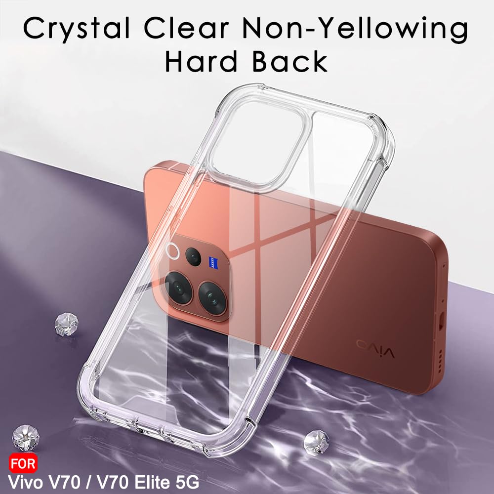 Vivo V70 Transparent Soft TPU Silicone Bumper Cover