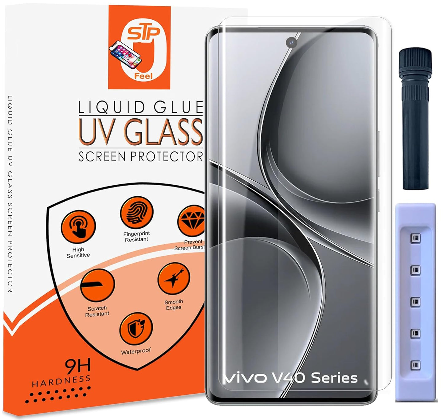 Vivo V40 Pro UV Tempered Glass Screen Protector