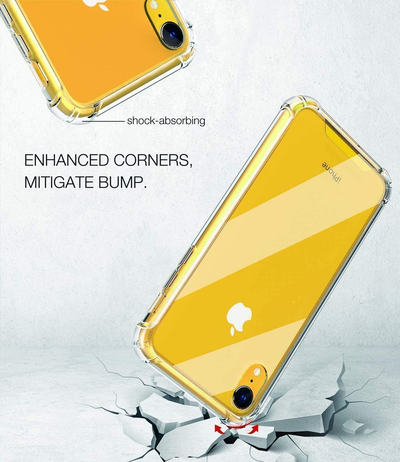 iPhone XR Transparent Soft TPU Silicone Bumper Cover