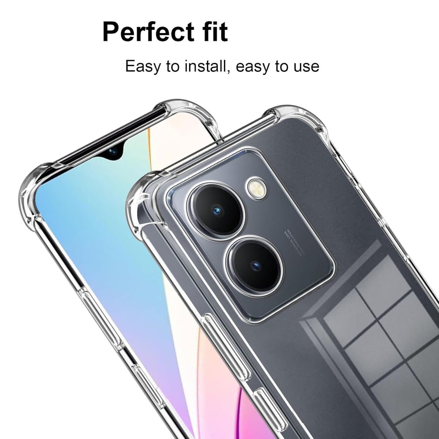Vivo Y03T Transparent Soft TPU Silicone Bumper Cover