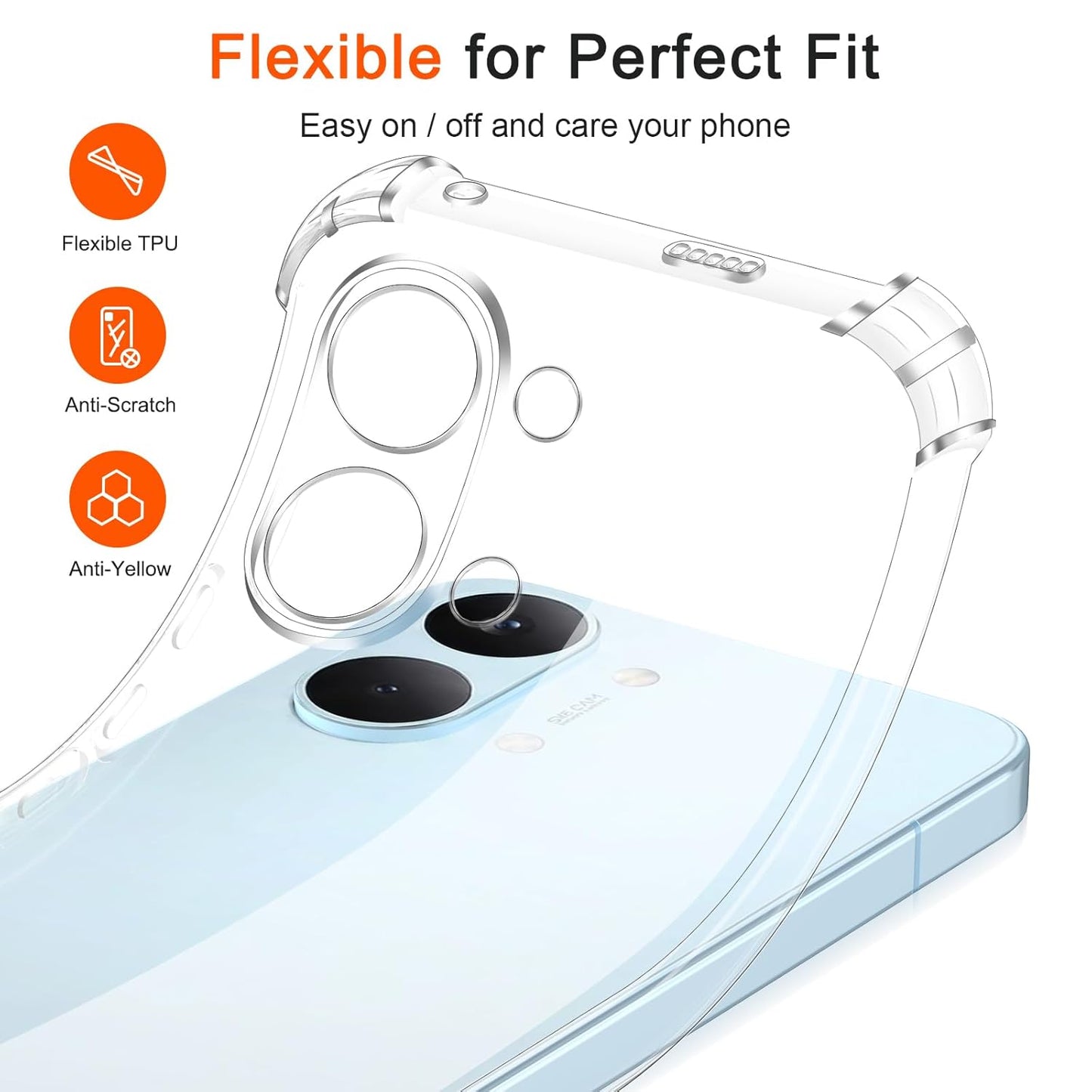 Vivo Y05 Transparent Soft TPU Silicone Bumper Cover