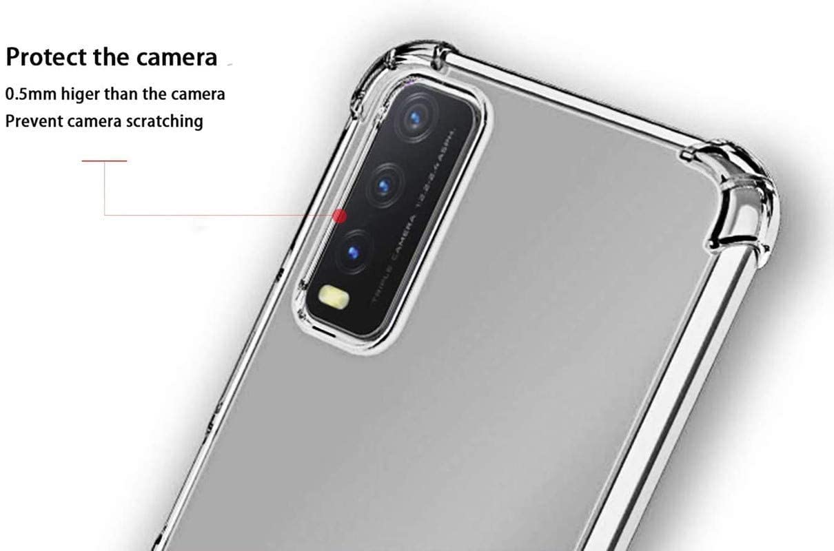 Vivo Y20s Transparent Soft TPU Silicone Bumper Cover