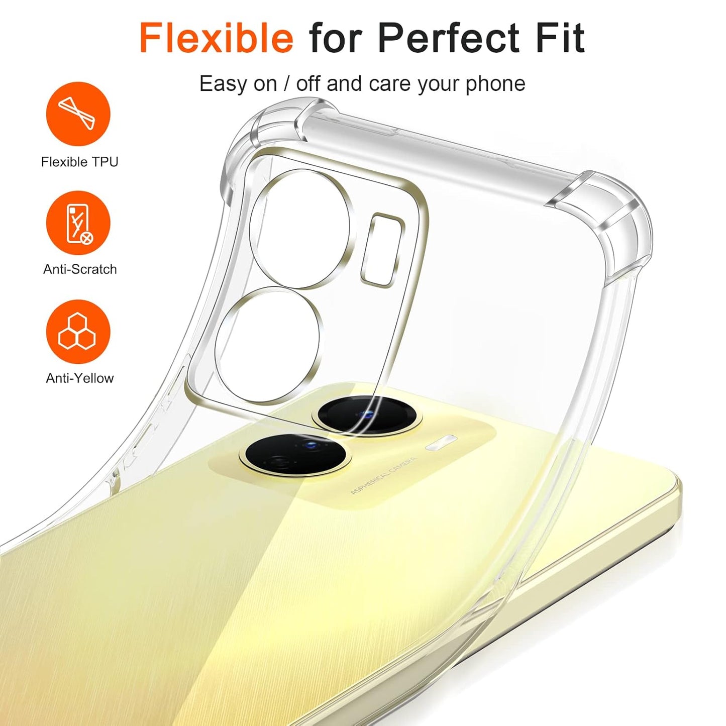 Vivo Y36 Transparent Soft TPU Silicone Bumper Cover
