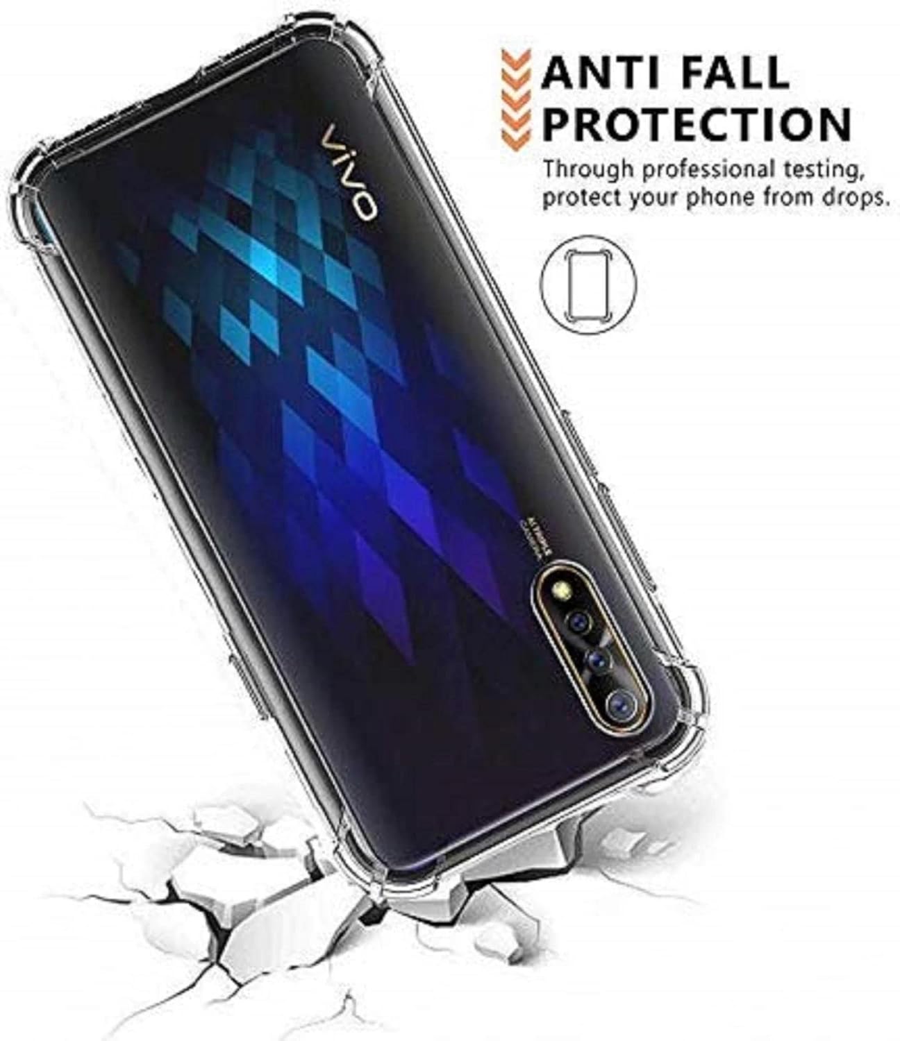 Vivo S1 Transparent Soft TPU Silicone Bumper Cover